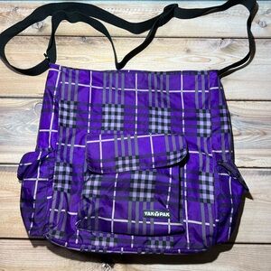Yak Pak Vibrant Purple Checkered Bag